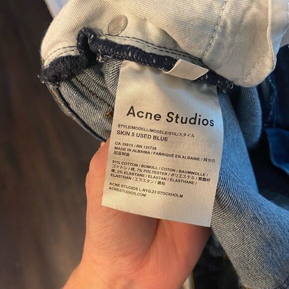 [Acne Studio] Skin 5 Used Blue Jeans - Size 28 - Picture 7 of 7